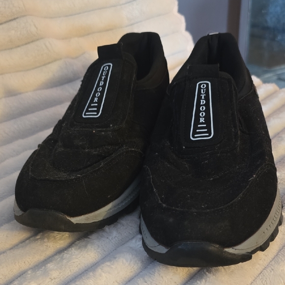 Outdoor Black and Gray Men's Slip-On Sneakers - Picture 2 of 11